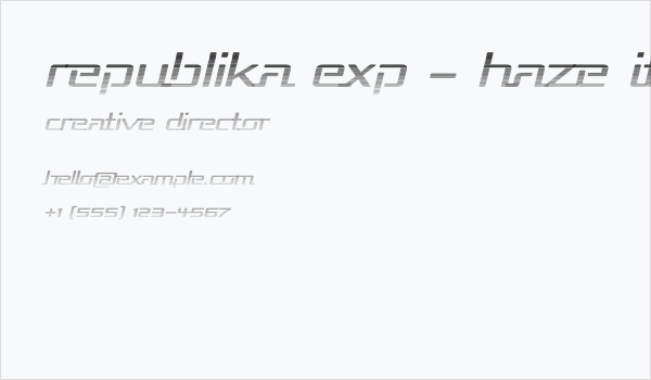 Republika Exp - Haze Italic Business Card
