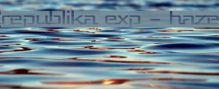 Republika Exp - Haze Font examples