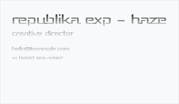 Republika Exp - Haze Business Card
