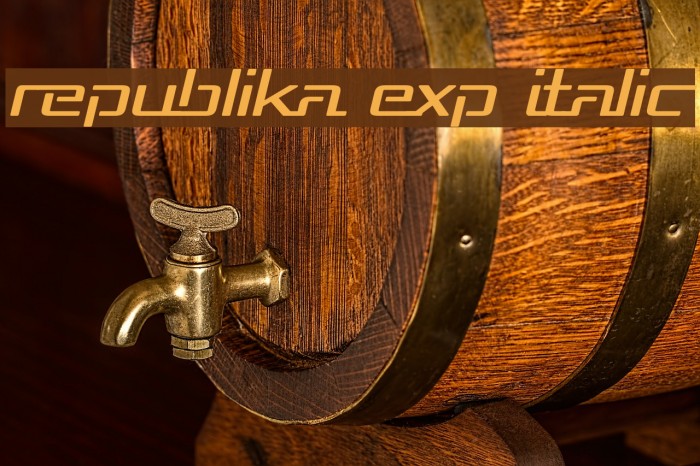 Republika Exp Italic Font examples