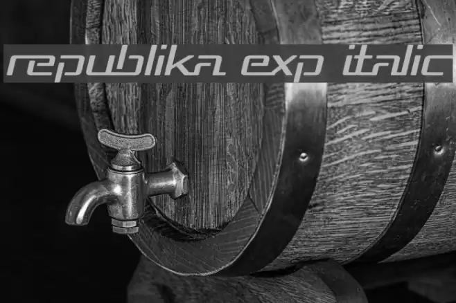 Republika Exp Italic Font examples
