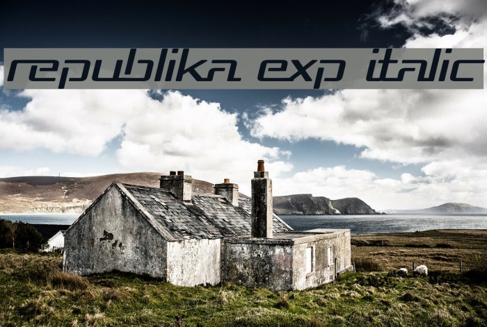 Republika Exp Italic Font examples