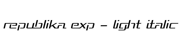 Republika Exp - Light Italic  لخطوط تنزيل