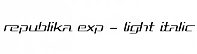 Republika Exp - Light Italic  Frei Schriftart Herunterladen