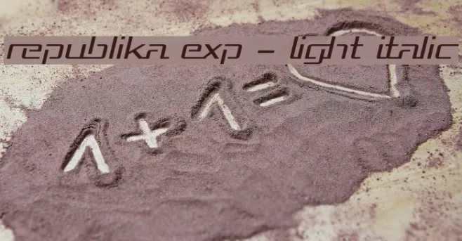 Republika Exp - Light Italic Example 1