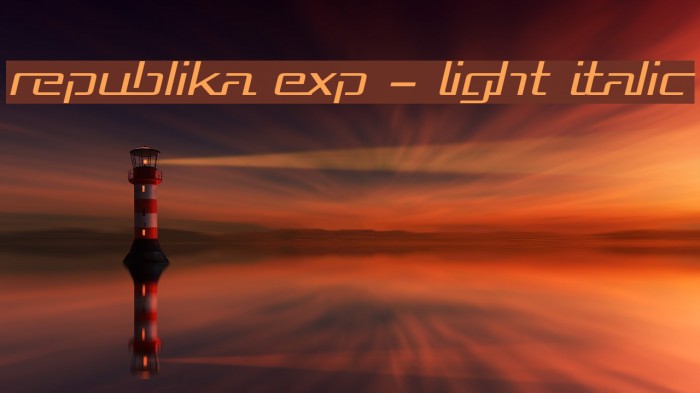 Republika Exp - Light Italic Font examples