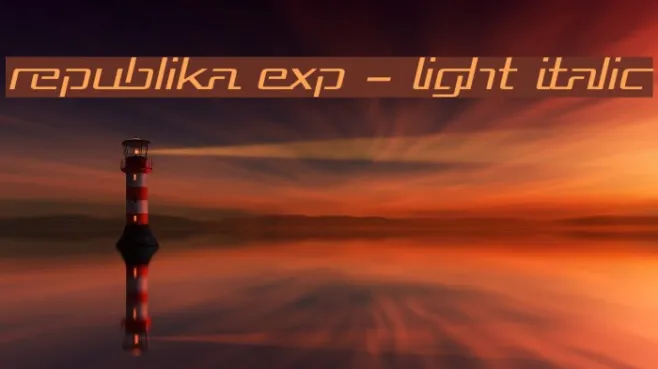 Republika Exp - Light Italic Example 2