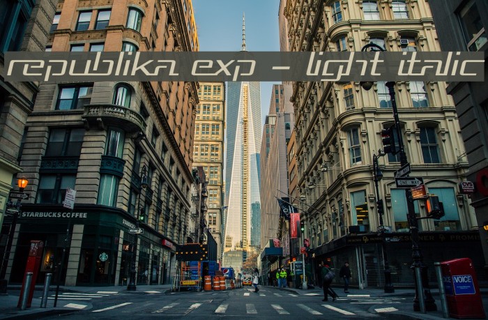Republika Exp - Light Italic Font examples