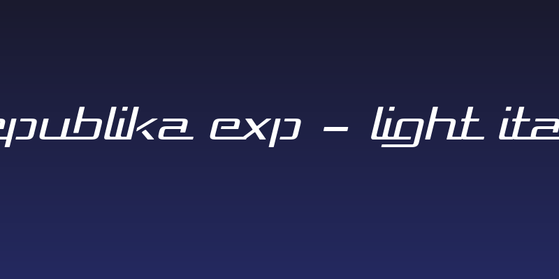 Republika Exp - Light Italic Social Header