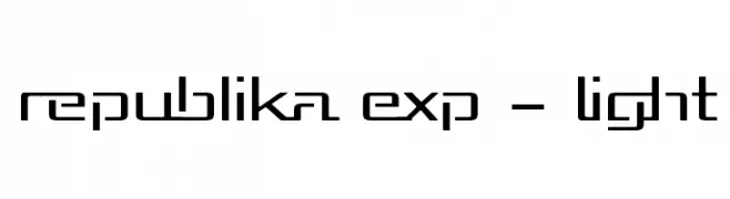 Republika Exp - Light  Frei Schriftart Herunterladen