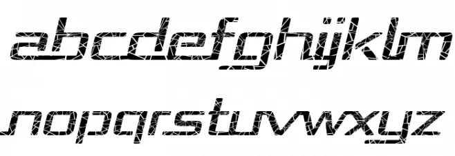 Republika Exp - Shatter Italic Schriftart Groß