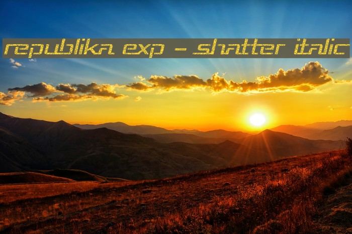 Republika Exp - Shatter Italic Font examples