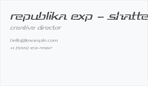 Republika Exp - Shatter Italic Business Card