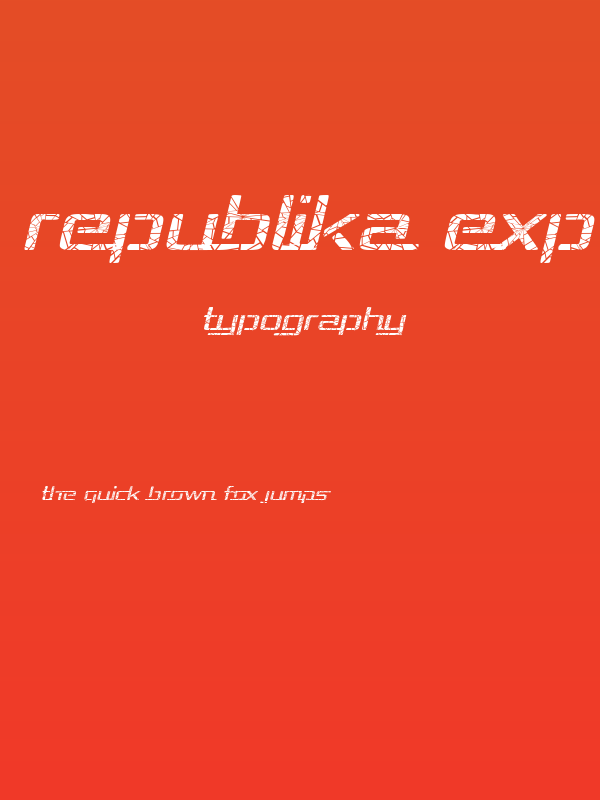 Republika Exp - Shatter Italic Poster