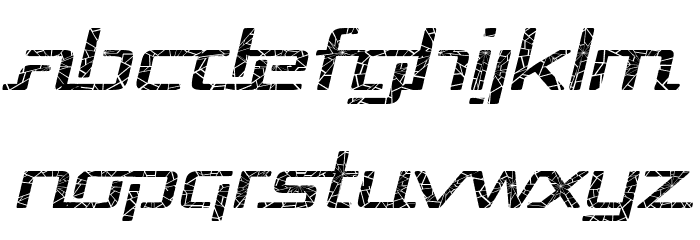 Republika Exp - Shatter Italic Font LOWERCASE