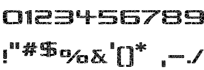 Republika Exp - Shatter Font OTHER CHARS