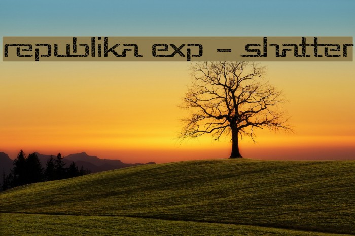 Republika Exp - Shatter Font examples