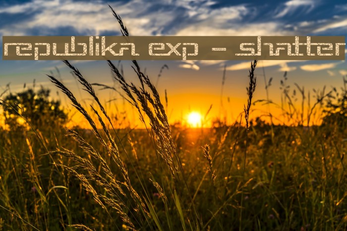 Republika Exp - Shatter Font examples