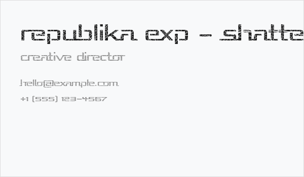 Republika Exp - Shatter Business Card