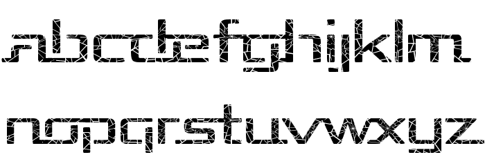 Republika Exp - Shatter Font LOWERCASE