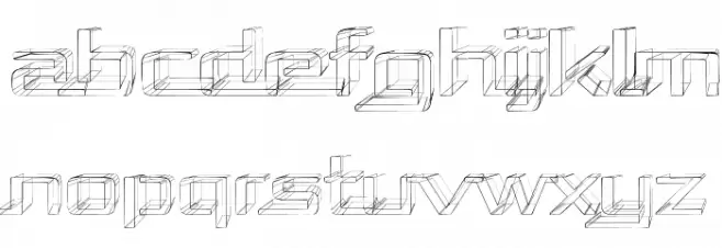Republika Exp - Sketch Schriftart Groß