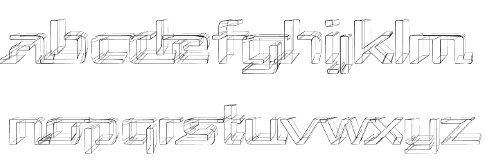 Republika Exp - Sketch Font LOWERCASE