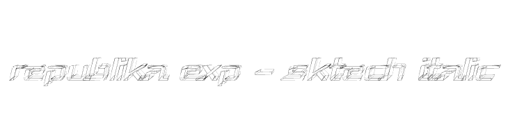 Republika Exp - Sktech Italic Font