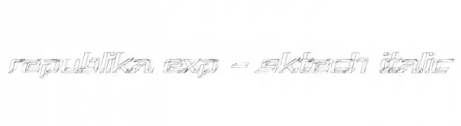 Republika Exp - Sktech Italic  Frei Schriftart Herunterladen