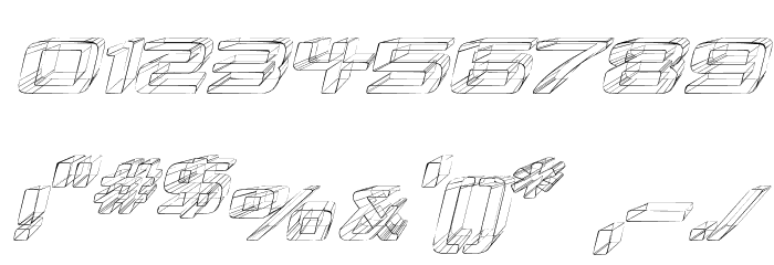 Republika Exp - Sktech Italic Font OTHER CHARS