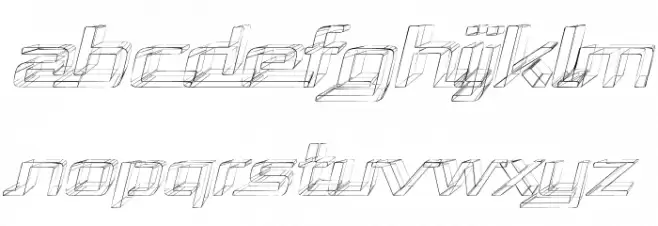 Republika Exp - Sktech Italic Шрифта ВЕРХНИЙ