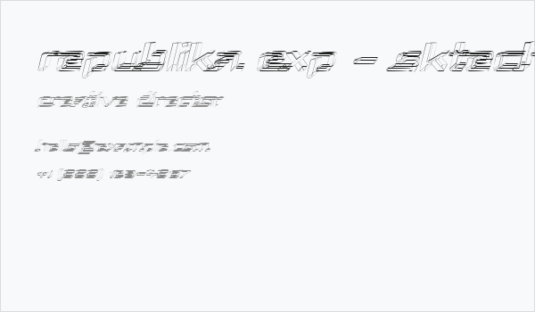 Republika Exp - Sktech Italic Business Card