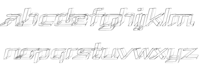 Republika Exp - Sktech Italic Font LOWERCASE