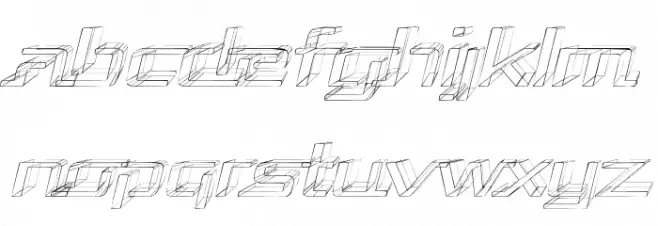 Republika Exp - Sktech Italic Font LOWERCASE