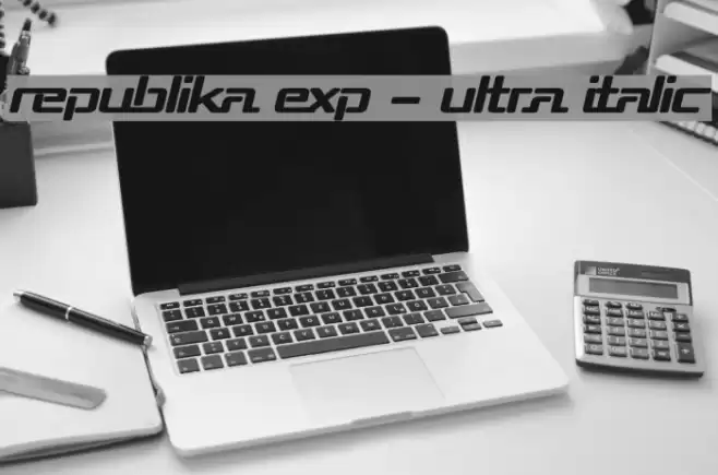 Republika Exp - Ultra Italic Font examples