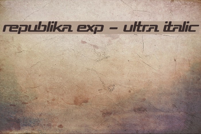 Republika Exp - Ultra Italic Example 2