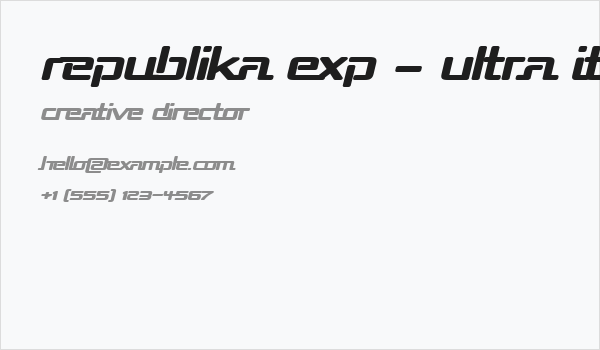 Republika Exp - Ultra Italic Business Card