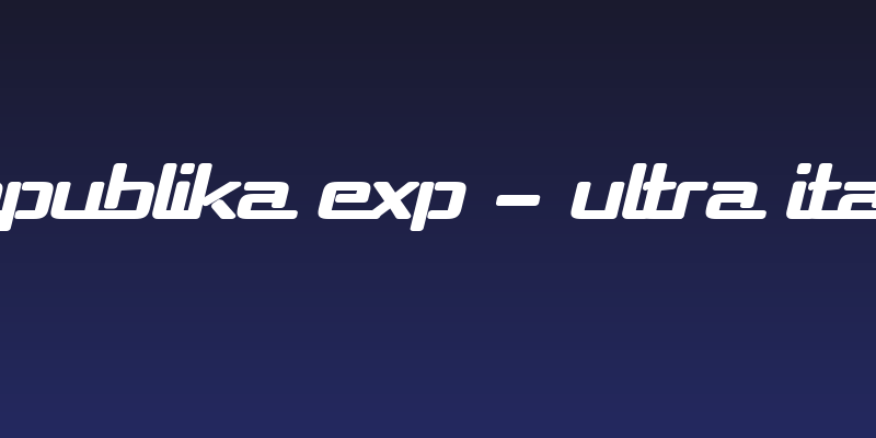 Republika Exp - Ultra Italic Social Header