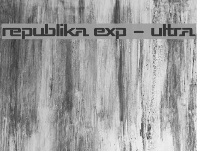 Republika Exp - Ultra Font examples