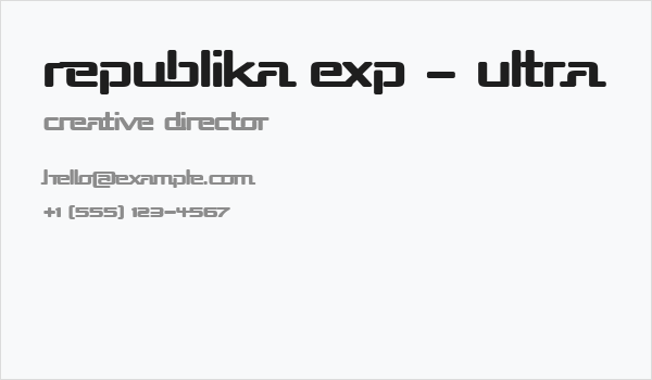 Republika Exp - Ultra Business Card
