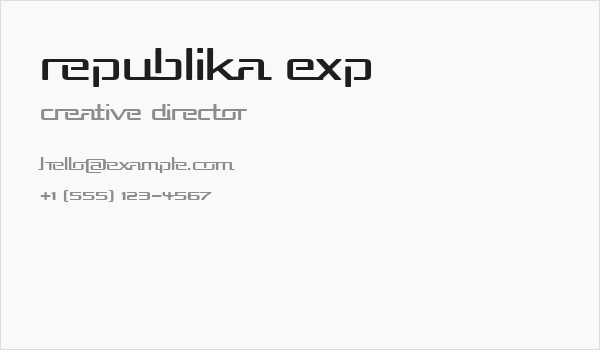 Republika Exp Business Card