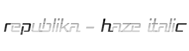 Republika - Haze Italic  baixar fontes gratis