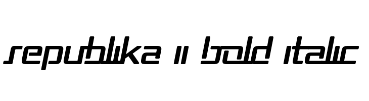 Republika II Bold Italic  Free Fonts Download