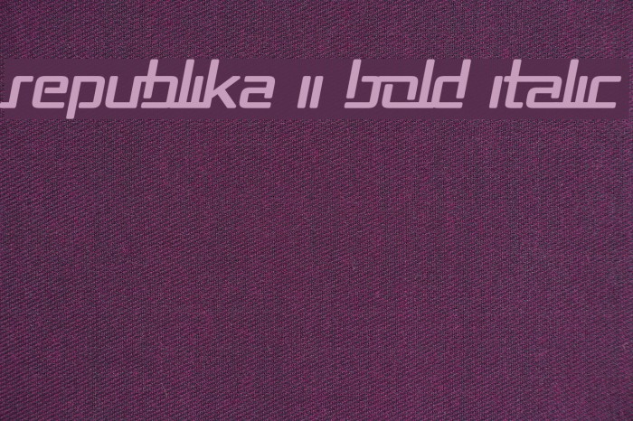 Republika II Bold Italic Example 3