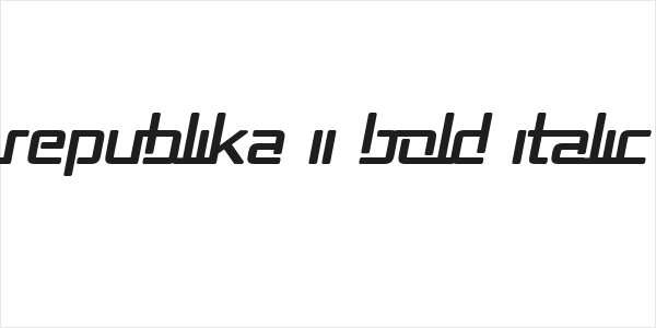 Republika II Bold Italic Logo