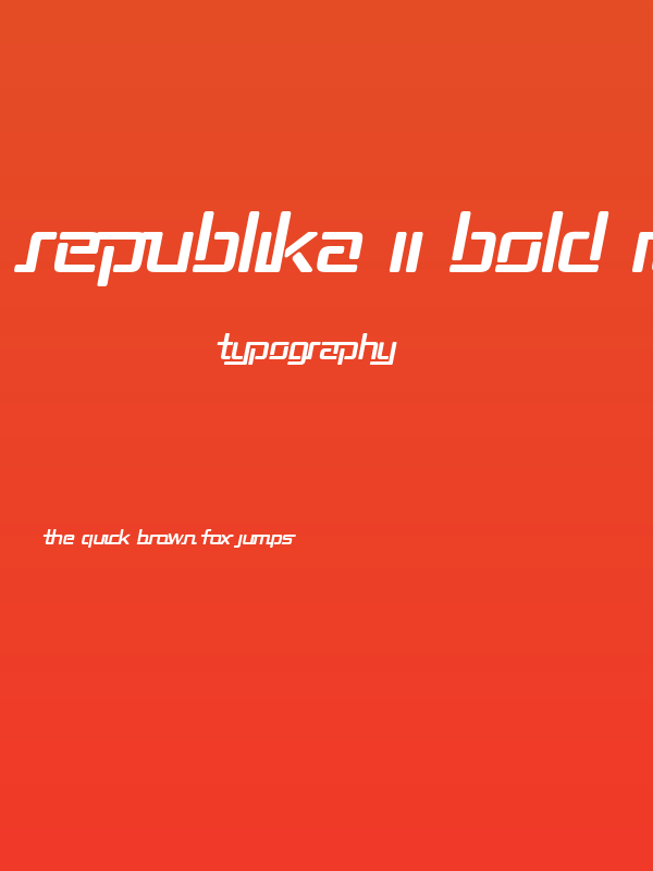 Republika II Bold Italic Poster