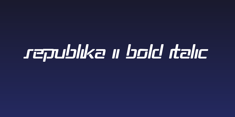 Republika II Bold Italic Social Header