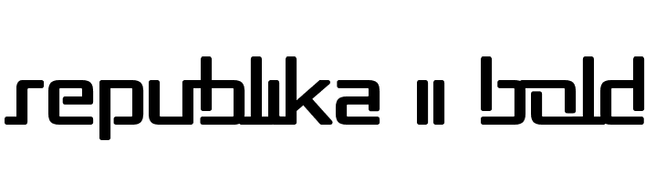 Republika II Bold  Free Fonts Download