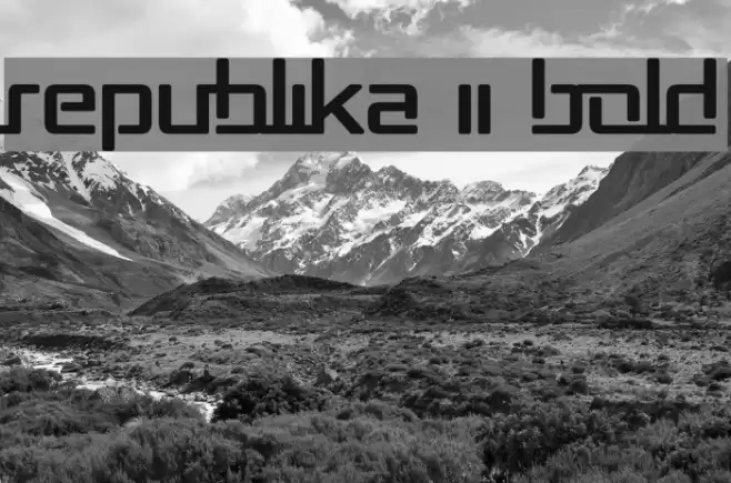 Republika II Bold Font examples
