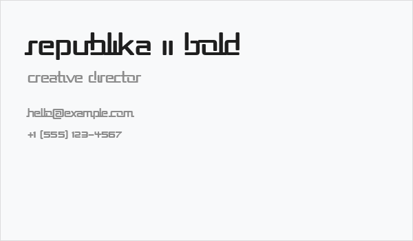 Republika II Bold Business Card