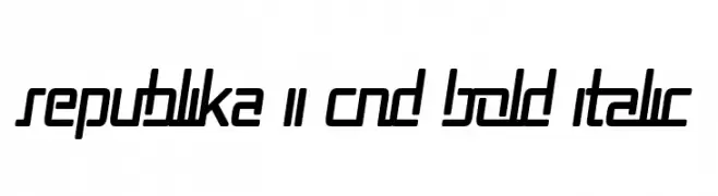 Republika II Cnd Bold Italic  Fuentes Gratis Descargar